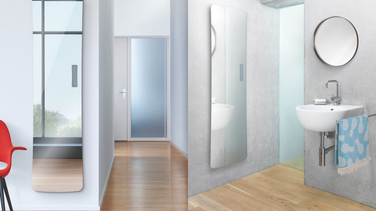 Badheizkörper Zehnder Folio Glass mit Spiegelfront