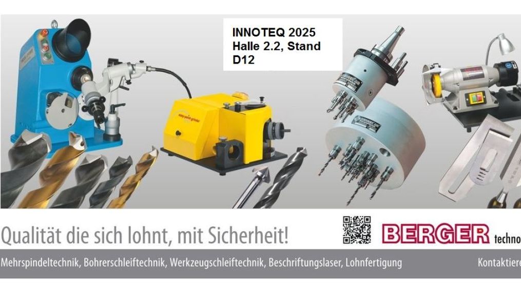 Unsere Maschinen sind weltweit, seit über 40 Jahren = Das Mass aller Dinge, wenn es um konventionell perfekt geschliffene HSS / VHM / HM Bohrer geht!
Die Maschine werden komplett in Thun/Gwatt (Kanton Bern) hergestellt = Swiss Made.

Mit einer Bohrerschleifmaschine von BERGER technologie GmbH haben Sie folgende Vorteile:

    verbesserte Positionsgenauigkeit: die scharfe Bohrerspitze schneidet weich an
    verbesserte Durchmessergenauigkeit: der präzise Anschliff führt zu genauen Bohrungen
    deutliche Erhöhung der Standzeit Ihrer Bohrer durch gleichmässige Verteilung der Schnittkräfte
    deutliche Reduktion der Vorschubkräfte dank präziser, symmetrischer Ausspitzung
    sehr schnelles und einfaches Nachschleifen: ergibt eine erhebliche Reduktion der Werkzeugkosten, z.B. durch höhere Verfügbarkeit = weniger Kapitalbindung
    keine Bohrwerkzeug- Engpässe mehr
    deutliche Reduktion der Bohrwerkzeugkosten
    rasche Amortisation der Maschine und der Bohrwerkzeuge

 
Die Maschinen von BERGER technologie, sind weltweit bewährt und geschätzt! Und als Lohnfertigungsbetrieb, wissen wir von was wir sprechen! 
Überzeugen Sie sich selbst.


Für Beratung, Fragen oder Angebote stehen ich Ihnen gerne jederzeit zur Verfügung