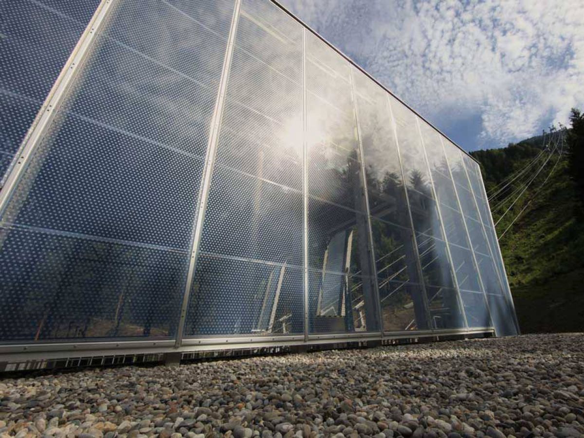 Bieri Tenta AG textile Fassadeneinkleidung Bergstation