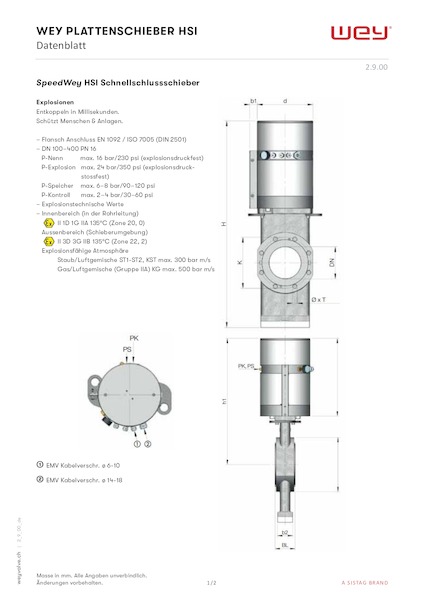 HSI mit pneumatischem Zylinder
