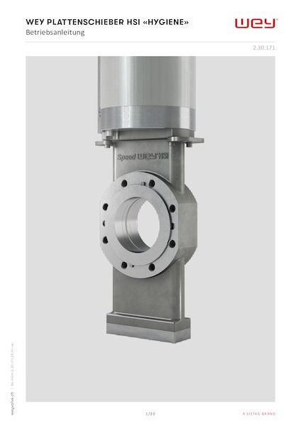 Betriebsanleitung Hygiene-Ausführung