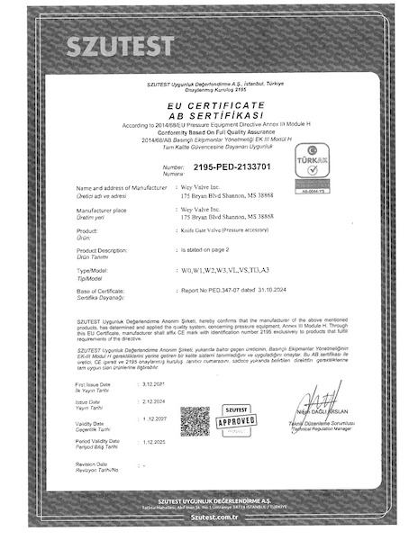 EU Zertifikat CE-Kennzeichnung