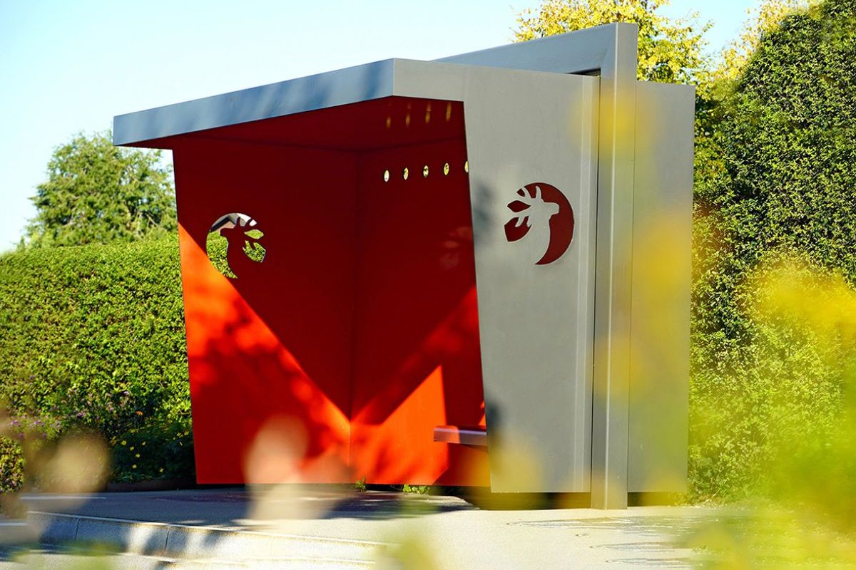 Ein tolles Projekt: Das Bus-Hüsli in Andwil durften wir pulverbeschichten.