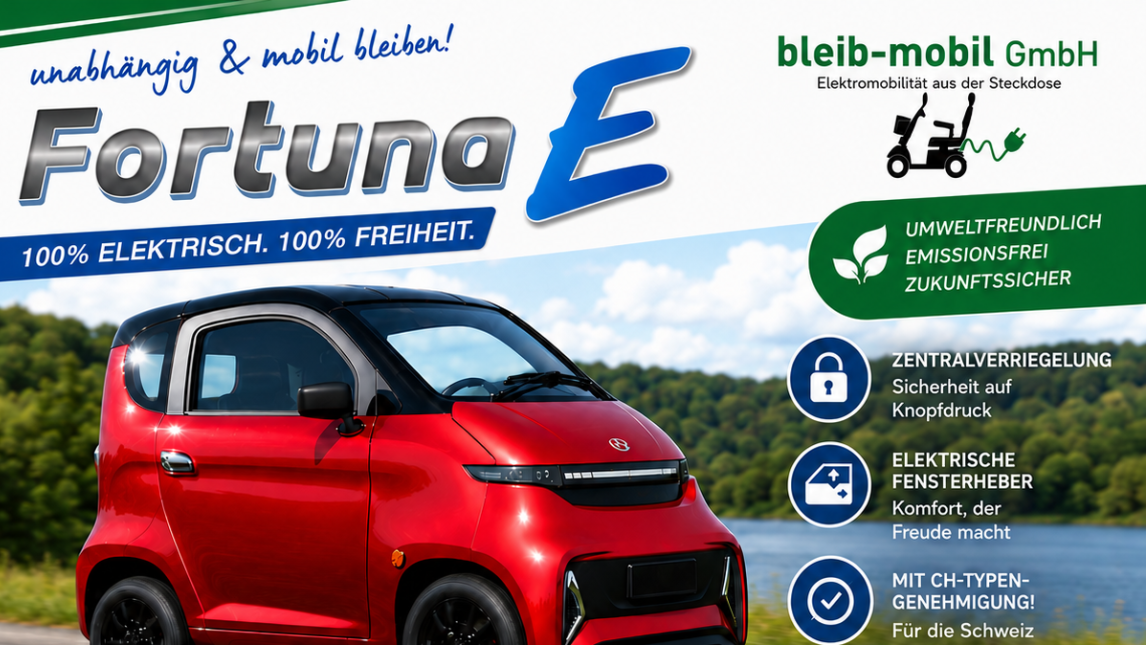 Kabinen‑Elektromobil FORTUNA E von bleib‑mobil GmbH - WAiSCH