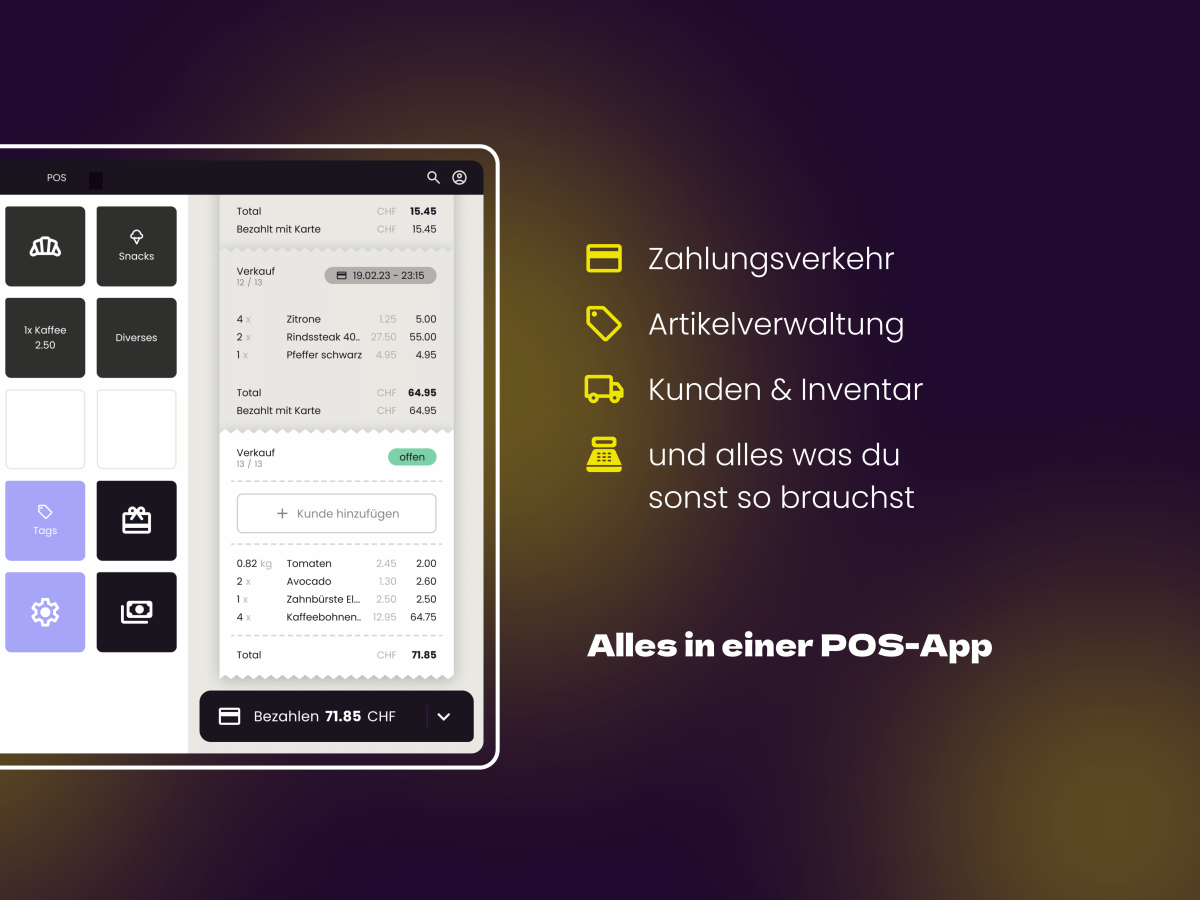 Mity POS Kassen App - WAISCH