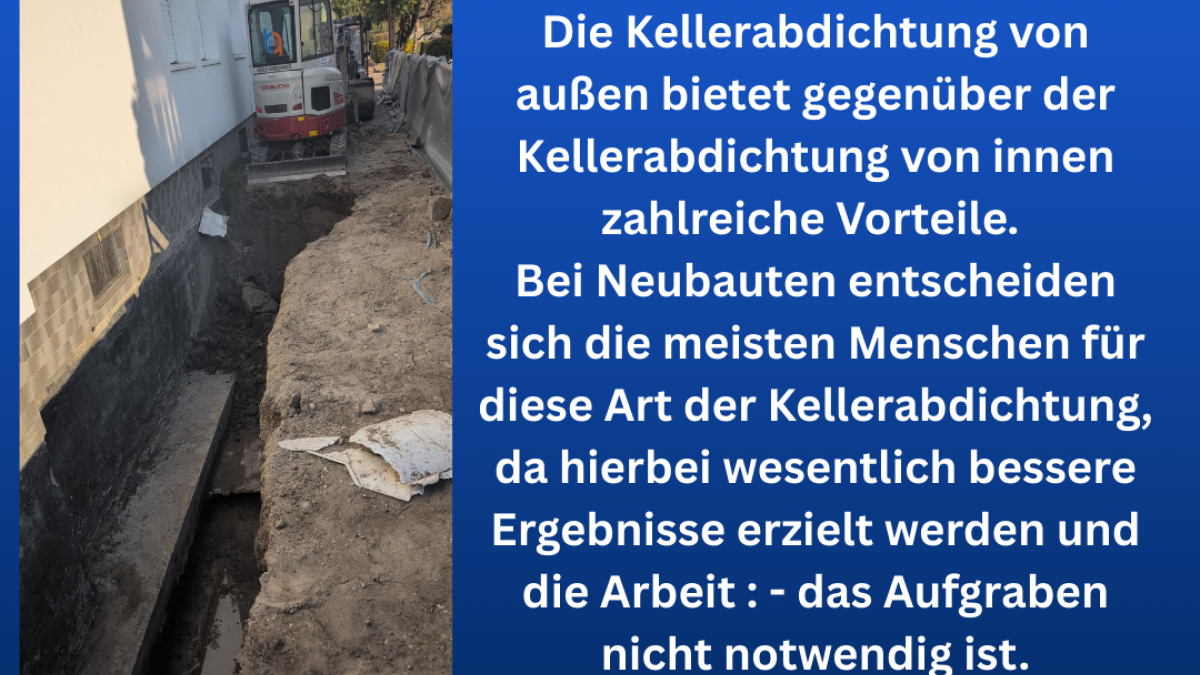 Freilegen der Kelleraußenwand durch die TräumeBau GmbH – Erdarbeiten und Abdichtung aus einer Hand