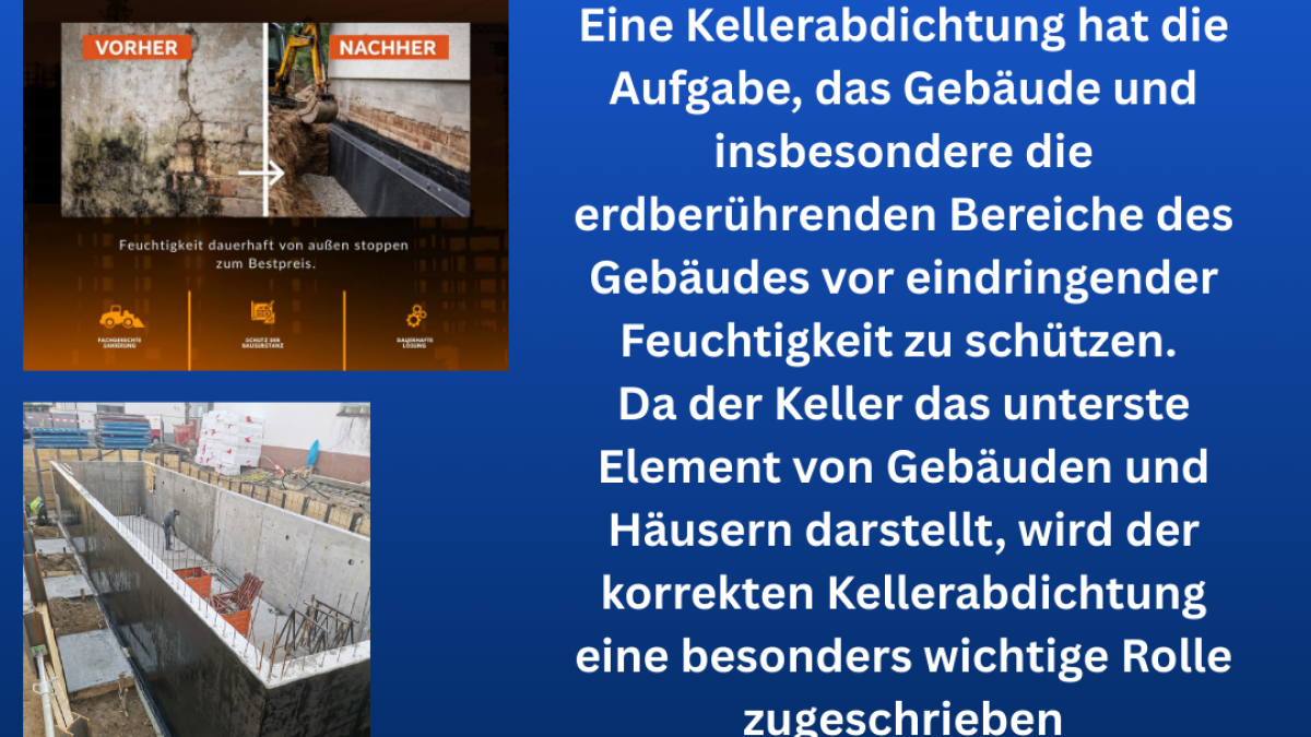 Fachgerechte Außenabdichtung des Mauerwerks gegen eindringende Feuchtigkeit