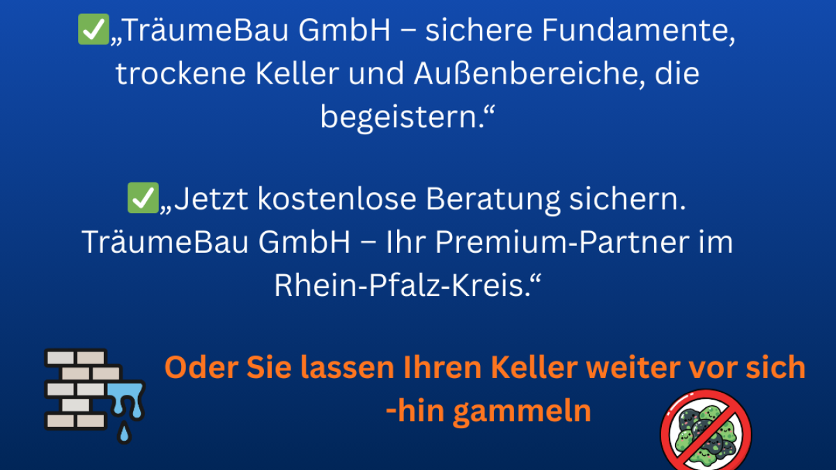 Die TräumeBau GmbH ist kein klassisches Handwerksunternehmen, 
das um Aufträge buhlt. 
Wir sind die führende Hand in der Region, wenn es um die Rettung von Bausubstanz geht. 
Wer uns kontaktiert, sucht keine Verhandlung, sondern eine finale Lösung. Wir haben die Phase des Bittstellers hinter uns gelassen. 
Wir agieren als Experten auf Augenhöhe mit Kunden, die den Wert ihrer Immobilie verstehen.