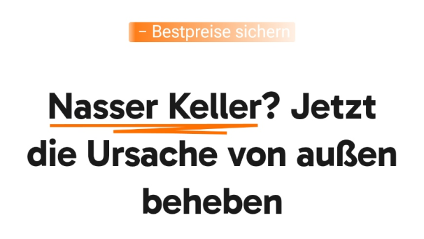 Kellersanierung im Außenbereich - WAiSCH