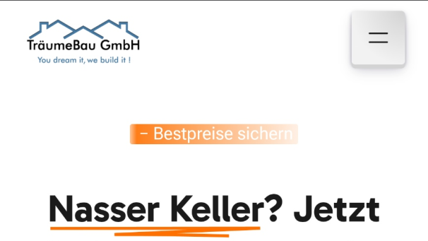 TräumeBau GmbH, Fallstudie: 
Kellersanierung Siedlungshaus Bj. 1954 (Region Speyer)