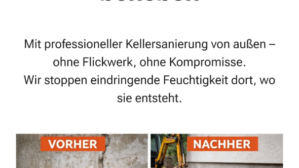 TräumeBau GmbH, Fallstudie: 
Kellersanierung Siedlungshaus Bj. 1954 (Region Speyer)