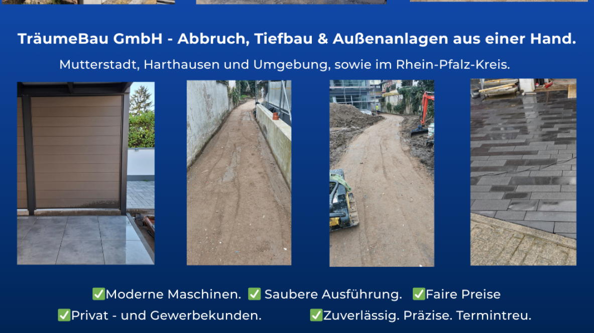 Neu gestaltete Hofeinfahrt mit hochwertigen Pflastersteinen durch die TräumeBau GmbH.