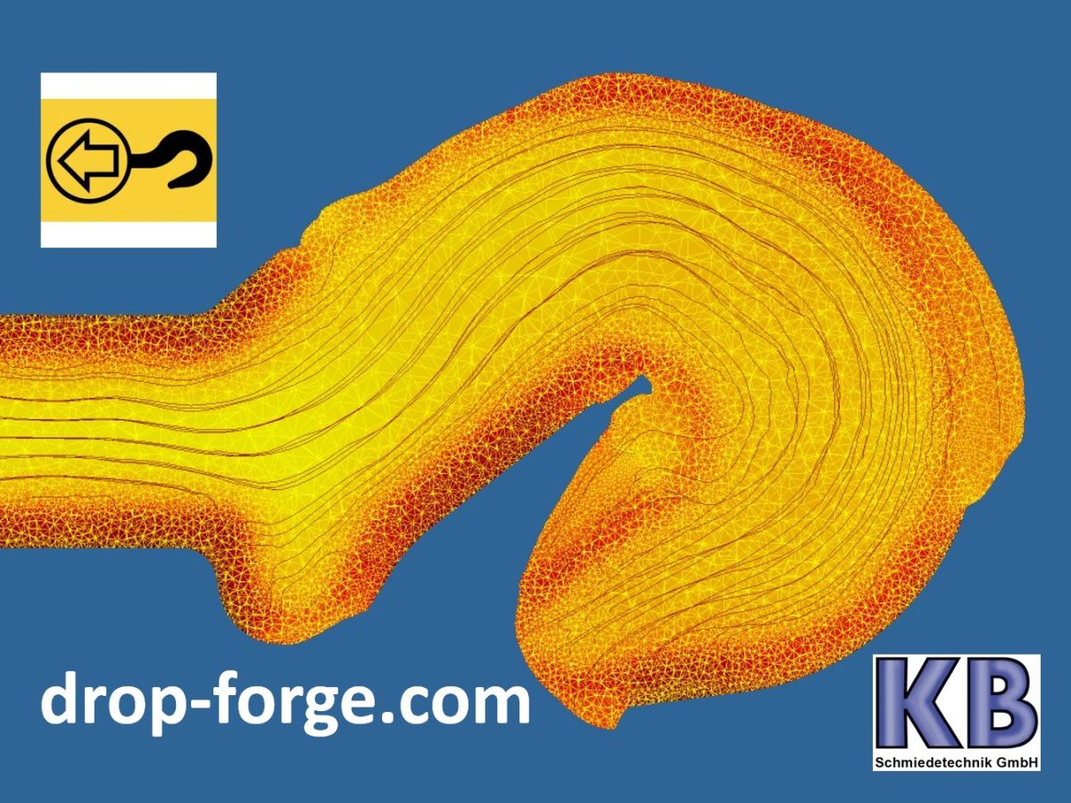 Forging simulation of a forged hook.