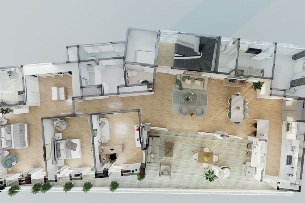 Dreidimensionaler Grundriss