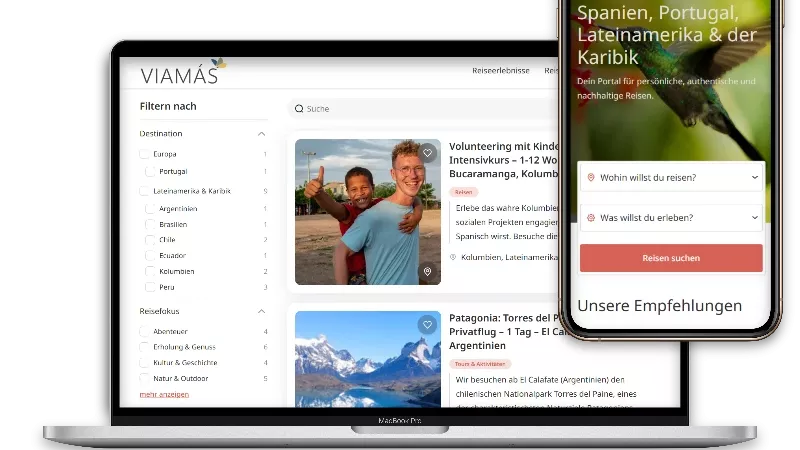 VIAMÁS: Massgeschneidertes Reiseportal ohne Vermittlungsprovision - WAiSCH