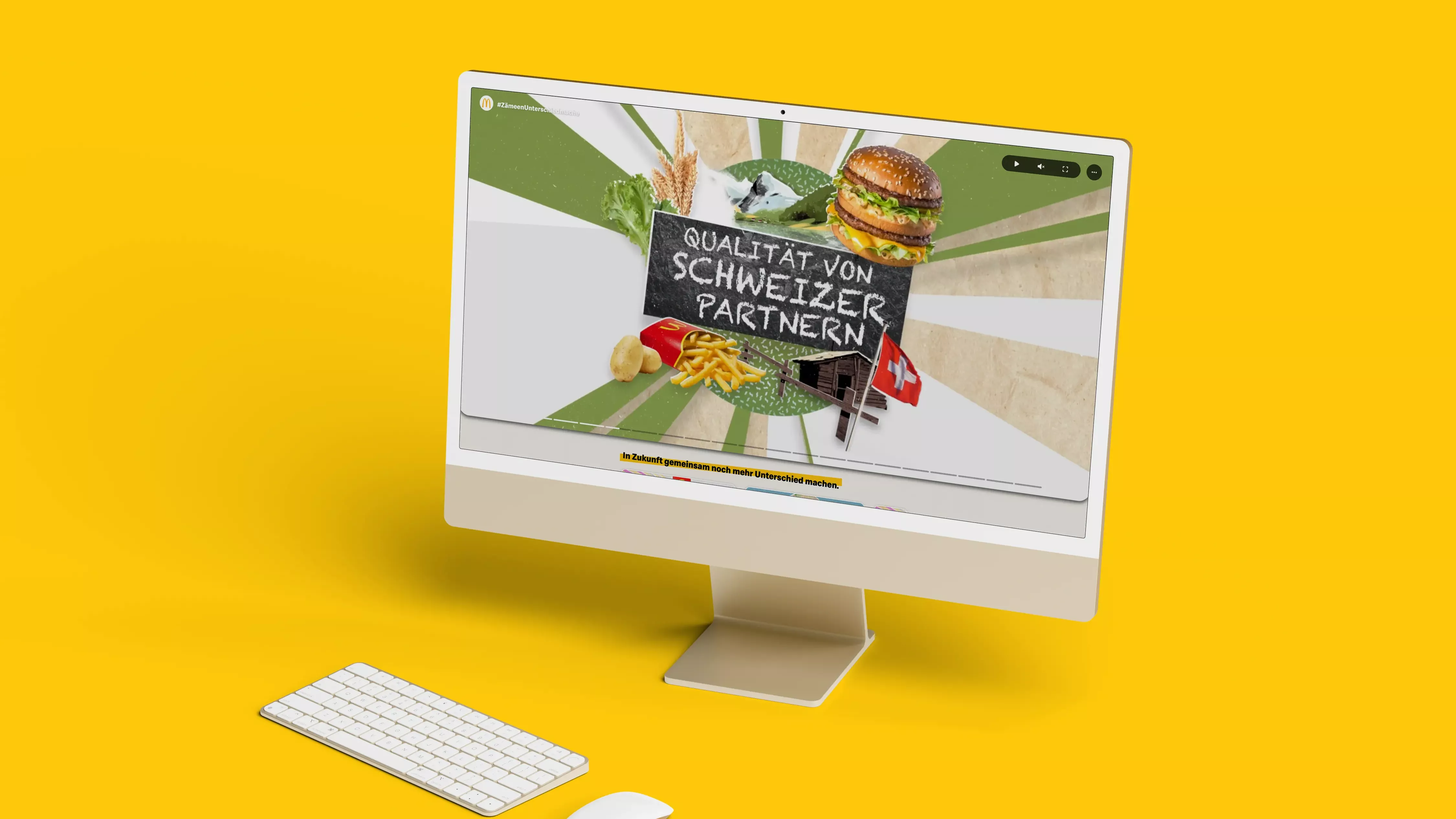 McDonald's eigener Videoplayer im Vollbildmodus