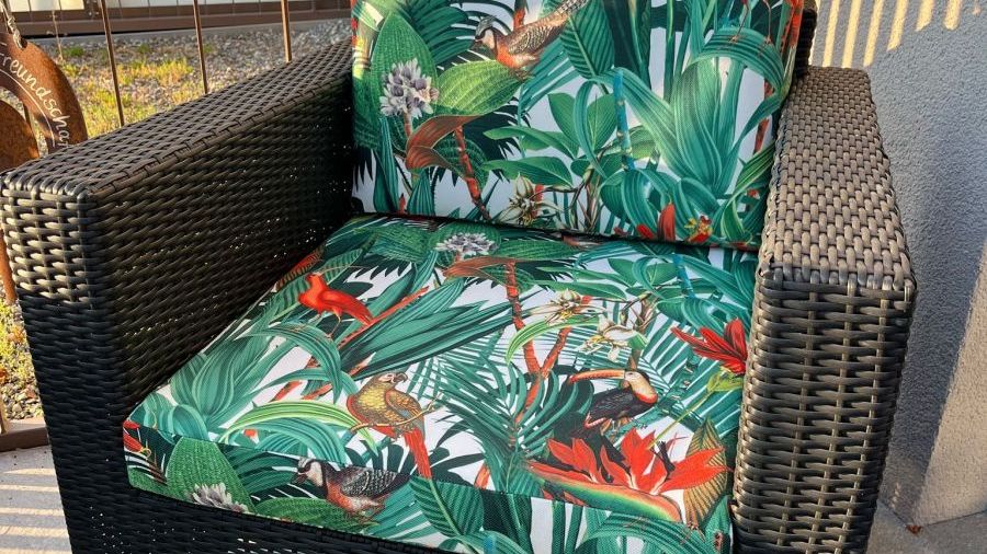 Sitzkissen mit peppigem Outdoor-Stoff