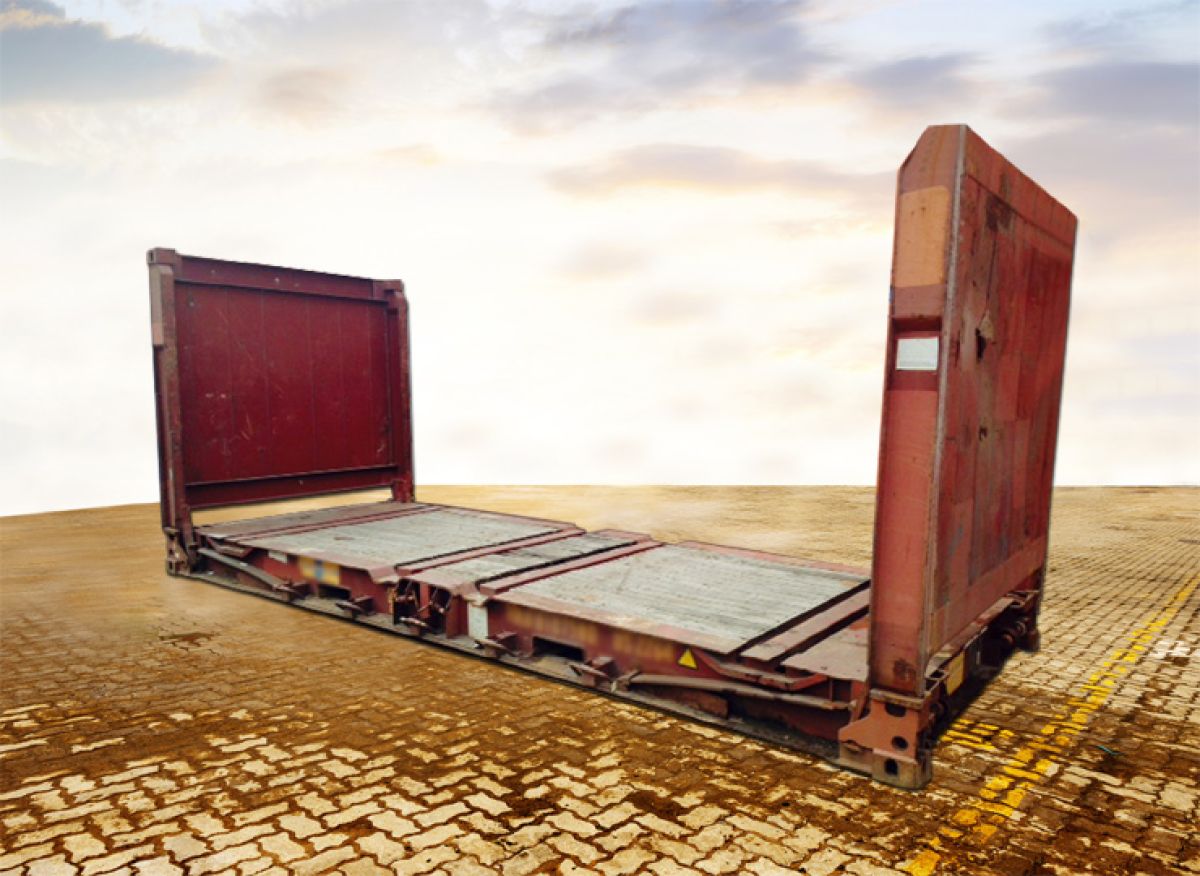 20 Fuss Flat Rack Container, gebraucht