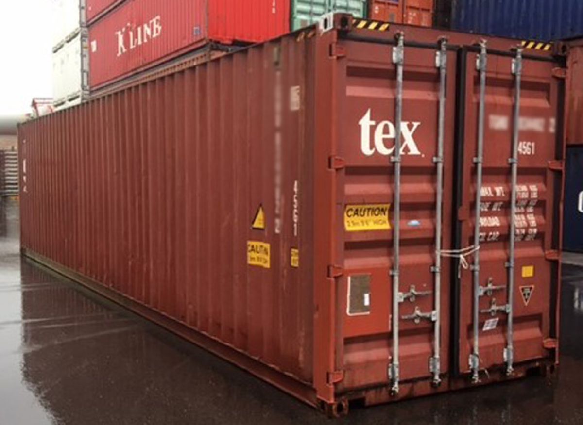 40 Fuss High Cube Seecontainer, gebraucht