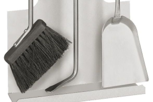 Wand-Kaminbesteck, Edelstahl, Premium