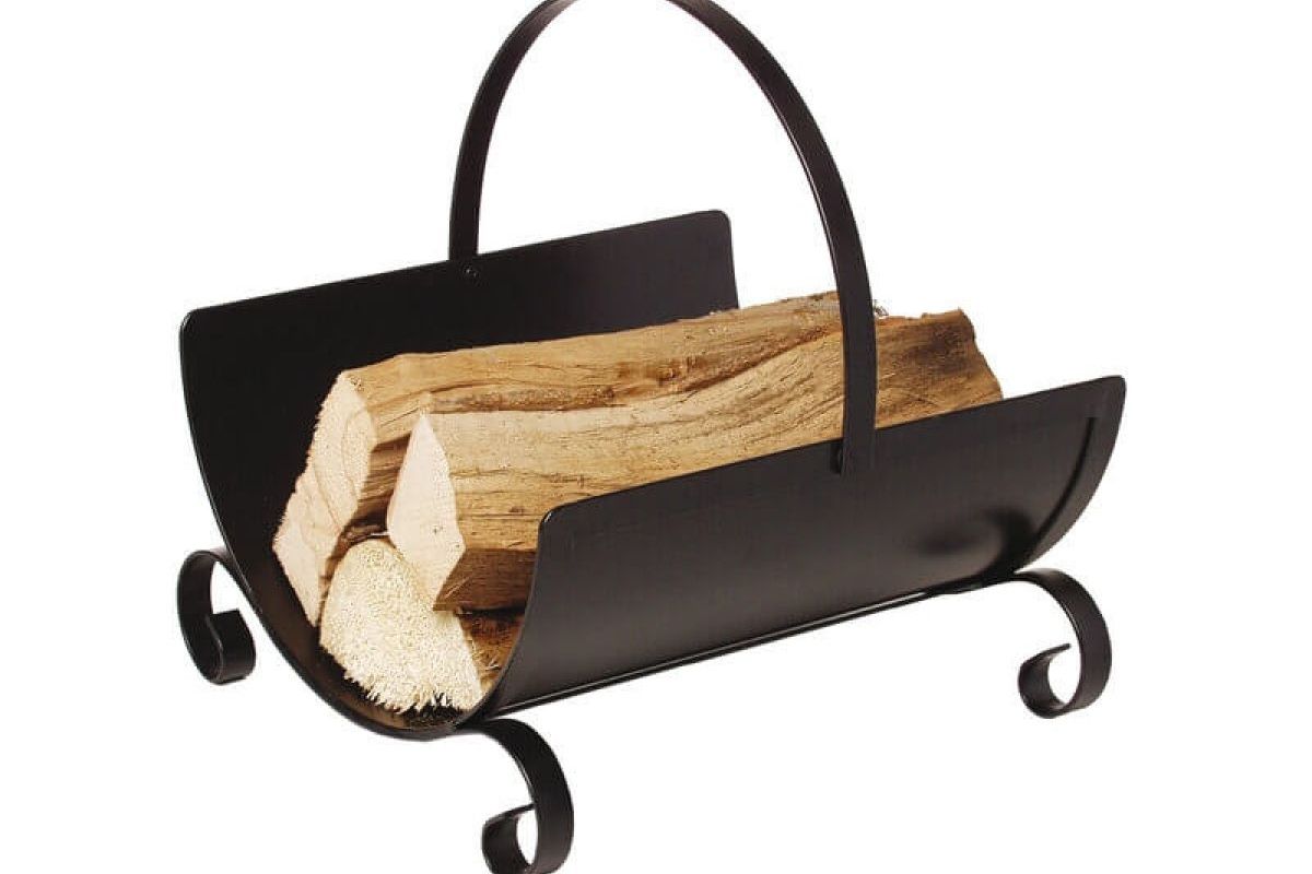 Holzaufbewahrung schwarz